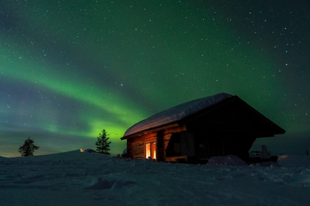 Cabin with a view of the Northern Lights in Kittilä, Finland