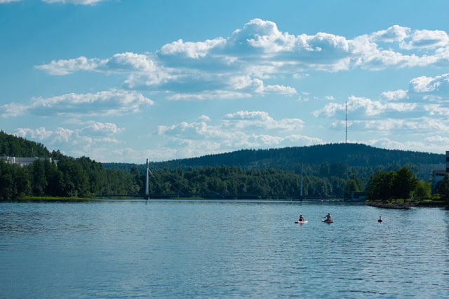 Actividades en el lago de Jyväskylä