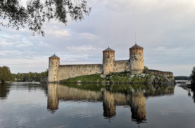 Exterior of Olavinlinna Castle in Savonlinna