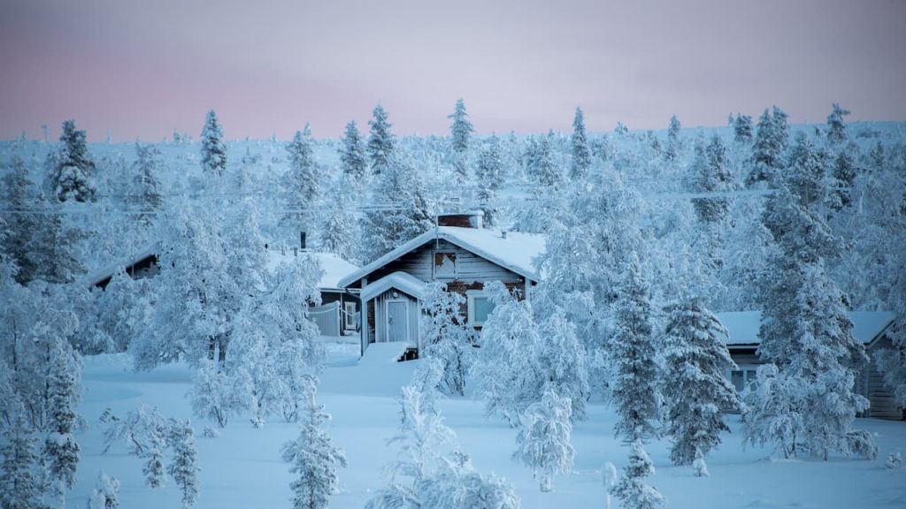 Landscape of Saariselkä in Finland